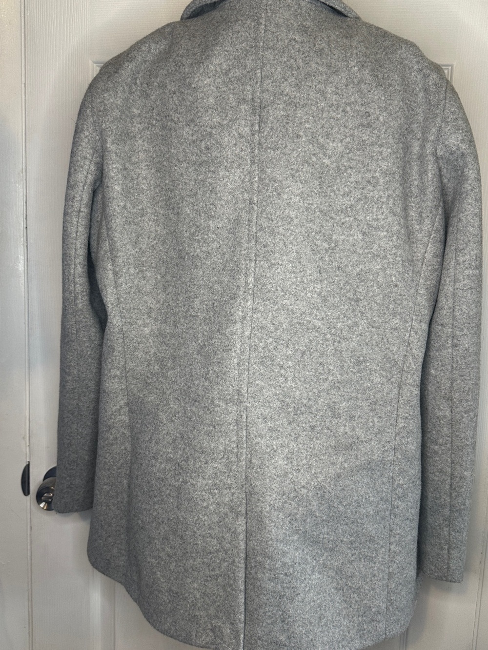 Old Navy Light Gray Double-Breasted Pea Coat - Picture 5 of 5